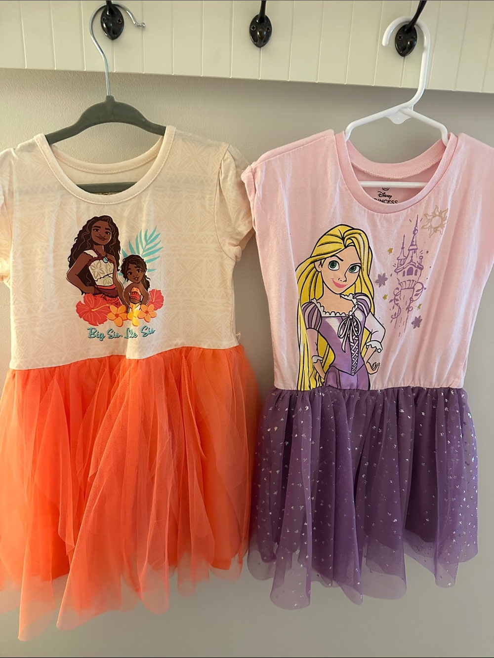 Disney Princess dresses 4T - Moana + Rapunzel